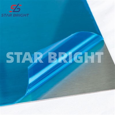 Película protectora de superficies de color azul